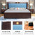 吉木多 新中式1.8米双人床布艺软包红橡木实木现代简约轻奢时尚主卧别墅家具(1.8*2米 床+床垫+床头柜*1)第3张高清大图