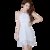 莉菲姿 2018夏季女装新款气质名媛a字裙修身显瘦吊带蕾丝连衣裙(白色 XL)第5张高清大图