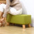 家逸 实木矮凳布艺沙发凳长凳 换鞋凳创意时尚小凳子四腿小板凳(长绿色 默认)第2张高清大图