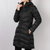 女子户外运动冬季中长款保暖舒适休闲羽绒服外套 BS0985(黑色 XL)第3张高清大图