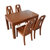 木巴家具 全实木餐桌水曲柳餐桌椅组合一桌四椅六椅长方形餐厅家具(CZ135+4*DZ014 默认)第3张高清大图