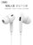 天籁贵族有线耳机入耳式高音质安卓苹果通用圆孔可通话线控3.5mm(白色)第5张高清大图
