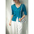 MISS LISAV领针织衫女韩版气质短袖修身五分袖T恤上衣F5124(天蓝色 M)第2张高清大图