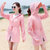 大码防晒衣女中长款2021年夏季新款韩版洋气薄款胖人长袖防晒服衫(粉红色 XL)第4张高清大图