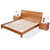 御品工匠 现代简约中式古朴大床1.5/1.8米实木双人床（特）(梨木色 1.8普通款)第4张高清大图