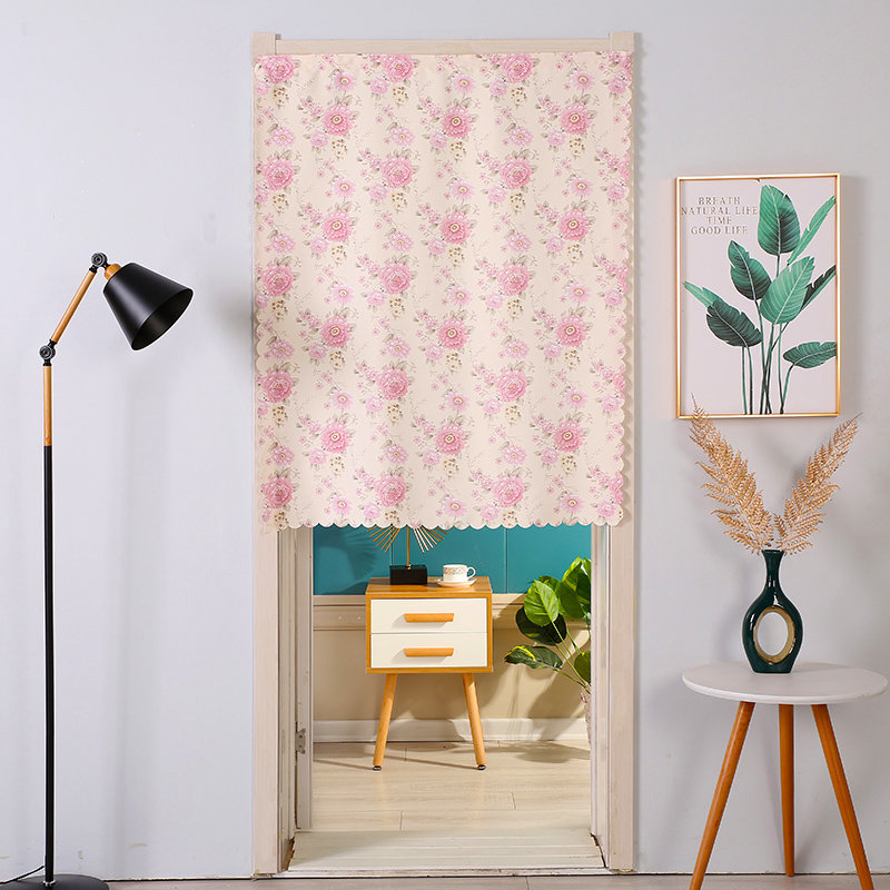 短门帘卧室家用隔断帘半帘半截厕所厨房布艺卫生间饭店短帘挂帘子平板