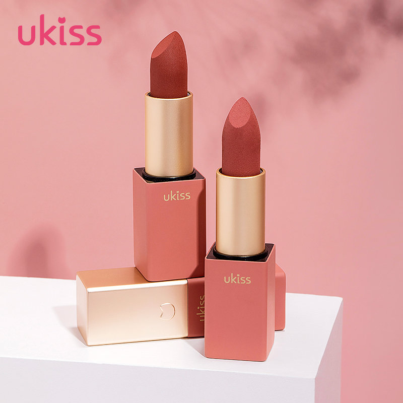 李佳琦推荐ukiss雪吻口红小众品牌豆沙色黄皮素颜哑光女学生款国货3.