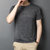 夏季薄款冰丝短袖t恤男士低领净版滑料速干半袖汗衫T恤上衣(黑色 L)第5张高清大图