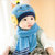 儿童帽子婴儿围巾套装宝宝帽子0-3-6-12个月秋冬毛线女童小孩帽子1-2岁(咖啡)第5张高清大图