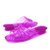 SUNTEK果冻透明水晶塑料平跟女拖鞋女士夏季坡跟厚底室外凉拖鞋塑胶大码(12号(39码) 紫罗兰)第2张高清大图