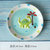 INDRA泰国进口绿恐龙卡通陶瓷餐具碗盘水杯蛋杯釉下彩礼盒装(绿恐龙四件套)第4张高清大图