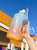 水瓶大容量水杯女生渐变运动男生健身吨桶吨塑料户外便携随手杯子(双饮款！1500ml蓝+背带+提手)第3张高清大图
