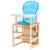 环保多功能实木儿童餐椅、饭桌、板凳、桌子配送坐垫(白色烤漆)第3张高清大图