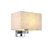 中式方形简约艺术单头壁灯 美式温馨布艺中式客厅餐厅卧室床头灯(默认 赠5W暖光)第5张高清大图
