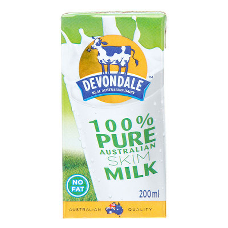 德运devondale 脱脂牛奶 纯牛奶 200ml*6