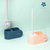日本AKAW爱家屋马桶刷家用无死角卫生间刷子软毛厕所清洁置物架子(浅灰色)第4张高清大图