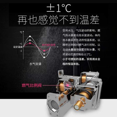 林内（Rinnai）JSQ20-C01（T） 恒温 静音 水气双调 防冻 强排 燃气热水器（10升）