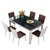 睿趣简约现代餐桌椅组合家用小户型4人6人吃饭桌子客厅长方形玻璃饭桌第5张高清大图