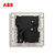 ABB开关插座面板无框轩致系列雅典白墙壁86型插座面板二三极五孔带开关一开五孔插座AF225第3张高清大图