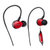 Edifier漫步者 H281PS 入耳式运动耳机 跑步耳机防水 重低音线控带麦克风手机通话(红色)第4张高清大图