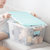 茶花收纳箱家用塑料有盖储物加厚特大号箱子衣服透明收纳盒整理箱(蓝色)第2张高清大图