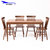 天米 TIMI 北欧白橡实木餐桌椅 简美胡桃色1.2米1.4米餐厅家具 长方形一桌四椅(胡桃色 1.2米+4把温莎椅)第2张高清大图