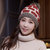 帽子女秋冬天韩版时尚拼接毛线帽保暖套头帽针织帽可爱677888(红色 弹力均码)第3张高清大图