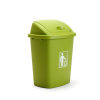 苏识 YJ-A149 带摇盖大号户外垃圾箱创意办公商场酒店翻盖桶 40升带盖加厚 果绿色(4)