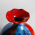 德化陶瓷复古摆件欧式花瓶家居客厅装饰品大号花瓶瓷器(21cm荷口瓶红之蓝)第2张高清大图