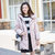 鸭鸭2018新款女装韩版大码外套连帽纯色中长款羽绒服女潮B-57660(粉红 170)第3张高清大图