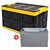 车载收纳神器整理箱车用尾箱置物车内用品杂物箱(黑黄色（55L折叠箱+防水袋）)第5张高清大图