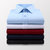传奇保罗男士加肥长袖白衬衫商务休闲正装职业工装衬衣夏季男短袖（S-5XL）DCZ2618A(蓝色 M)第5张高清大图