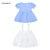 CaldiceKris（中国CK）网纱蓝色连衣裙两件套CK-FS3619(蓝色 110)第3张高清大图