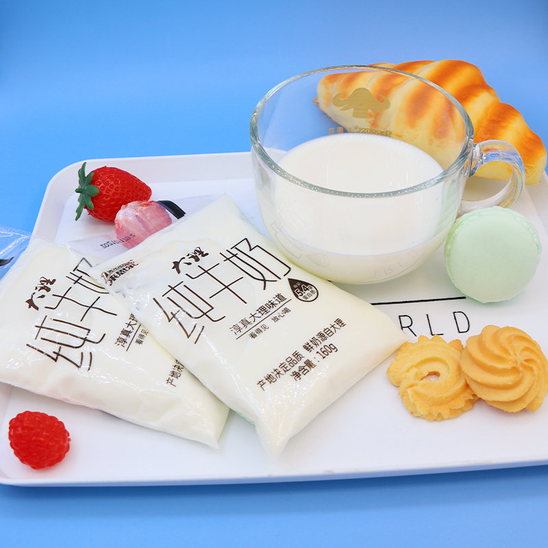 来思尔小白袋纯牛奶160g12袋