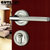 固特 不锈钢卧室内门锁分体锁双舌保险 室内门锁三件套餐7201-009(不锈钢单门锁)第2张高清大图