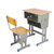 永岩钢木 单人双柱双层升降式学生课桌椅凳  YY-0019(暖黄色（可指定） 默认)第4张高清大图