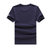 稻草人夏季新款T恤男士短袖修身圆领印花T恤923(藏青色 XXXL)第5张高清大图