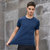 赛丹狐夏季新款冰丝圆领短袖T恤男女款高弹柔软透气纯色运动上衣SX5722(灰蓝 男 M)第2张高清大图
