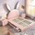 朷木 儿童床男孩女生兔子创意小户型卧室现代简约软包皮床单人梦幻美式公主床(1.2*1.9米（抽屉结构） 单床)第3张高清大图
