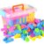 儿童积木拼装玩具大号颗粒塑料拼插男女宝宝小孩玩具(黑色 136块加4只小猪)第5张高清大图
