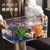 塑料鱼缸超白透明水族箱仿玻璃桌面热弯小型客厅家用办公室乌龟缸第5张高清大图