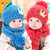秋冬婴儿帽子围脖围巾套装1-2岁毛线帽男女宝宝帽子0-3-6-12个月(黄色)第2张高清大图
