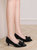 晚礼服高跟鞋女气质高级米白色单鞋2022年新款尖头细跟年会女鞋(39 黑色/5734(跟高5cm))第4张高清大图