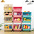 宝宝儿童零食玩具架收纳神器厨房置物架储物收纳柜整理架家用大全(米色 5005三层+盖板+轮子)第5张高清大图