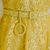 亲衣倾诚 2017韩版夏季新款浪漫蕾丝气质连衣裙 时尚透视肩中裙 配腰带 M8085(黄色 S)第4张高清大图