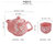陶瓷日式茶具套装雪花瓷手绘复古茶壶杯子功夫花茶泡茶器  7件(粉色六杯一壶+茶漏)(7件)第5张高清大图