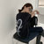 Dream Gate打底衫2021年夏季新款女韩版ins爱心印花内搭短袖宽松黑色上衣T恤 GW-712-1(黑色 M)第3张高清大图