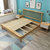 物槿 北欧实木床 LH-01(1.5米*2米原木色 单床+床垫+2床头柜)第5张高清大图