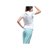 路伊梵22344莫代尔休闲健身瑜伽服（海洋绿+白）（L）第2张高清大图
