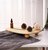 创意实木质托盘客厅玄关杂物收纳盘高脚ins风北欧水果面包板餐桌(橡胶木涂木蜡油（不含蛋糕道具） 默认版本)第4张高清大图